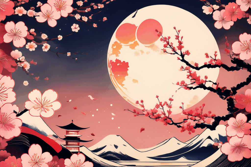 Cherry blossoms ukiyoe